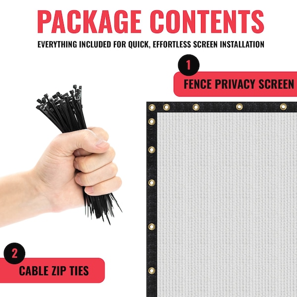 Sealtech Ultra Heavy Duty 200 GSM Privacy Fence White8X50 NonRecycled Polyethylene Cable Zip Ties - ST-204-8X50
