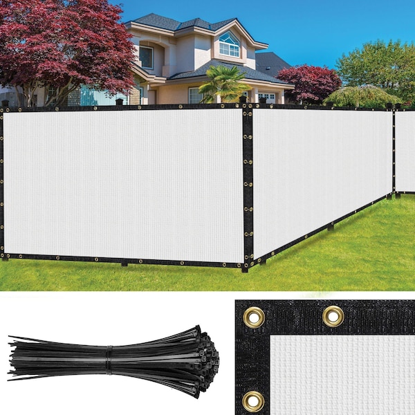Sealtech Ultra Heavy Duty 200 GSM Privacy Fence White8X50 NonRecycled Polyethylene Cable Zip Ties - ST-204-8X50