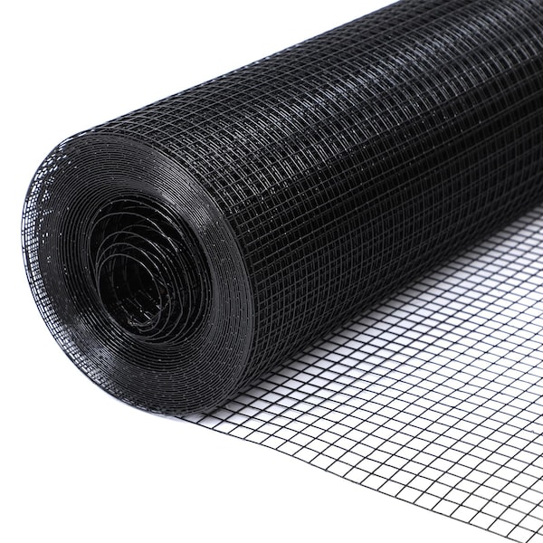 Edendirect 19-Gauge 36 in. x 50 ft. Black Vinyl Welded Mesh for Garden Fencing & Pet Enclosures - ED-X00444KX7B
