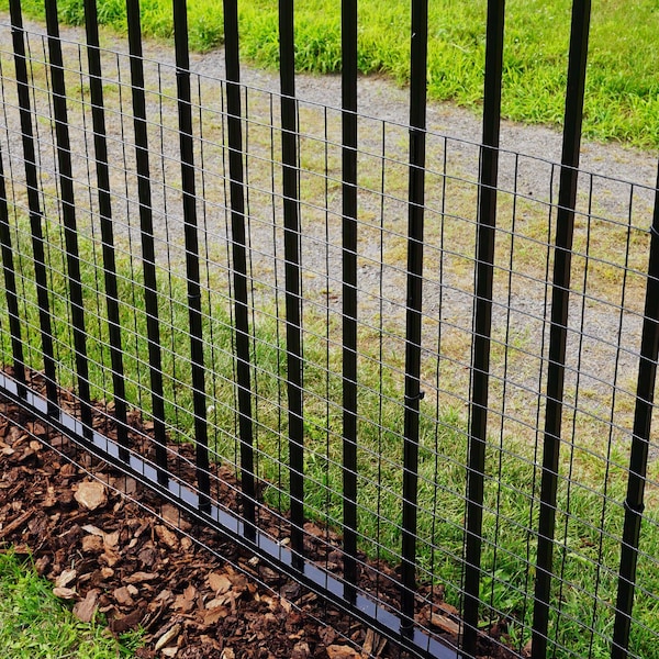 Trident Fence Welded Wire Fence, Black PVC Coated, 14ga, 5x100ft, 2x2in Mesh - W14510022B