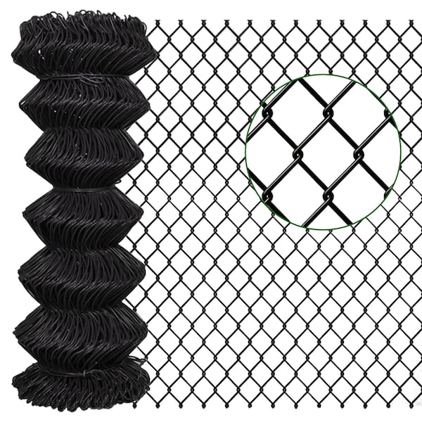 Edendirect Heavy-Duty 6 ft. x 50 ft. Galvanized Steel Chain Link Fence for Garden, Ranch & Security Protection - ED-X0043YVOAP