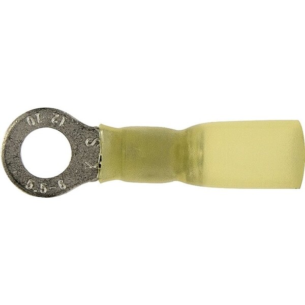 Terminal de Anillo Calterm, Cable de 12 a 10 AWG, Contacto de Cobre, Amarillo - 65724