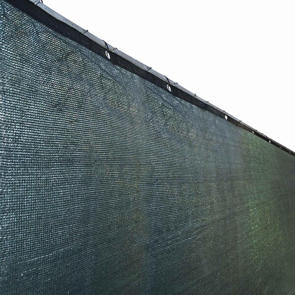 Tepee Supplies PLK0550DG Outdoor Fence Screen  5' X 50' Privacy Fencing Windscreen Dark Green - TE2519151