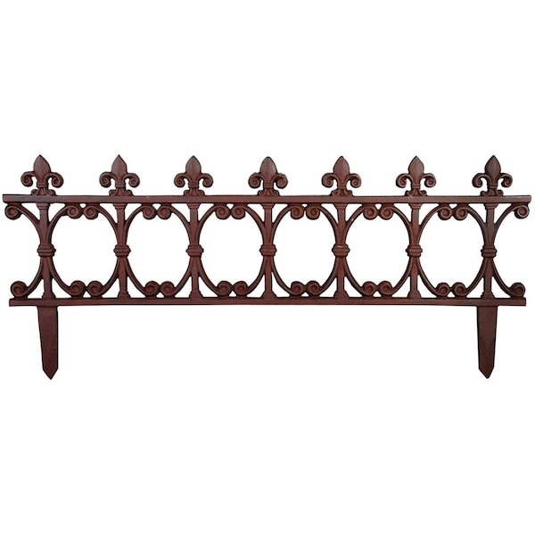 Cerrar 15 in. Cast Iron Garden Fences Antique Rust - CE3213376
