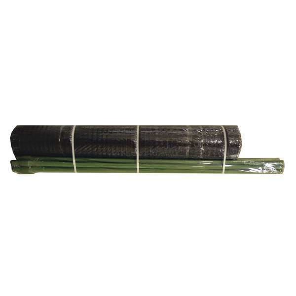 Zoro Select Deer Fence Kit, 7 FT. X 100 FT, Black, Square Mesh Size 0.63"X0.75" - 2A130002