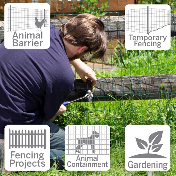 Garden Zone Garden Craft 24 in. H X 50 ft. L Steel Welded Wire Fence 2x3 in. - 022450