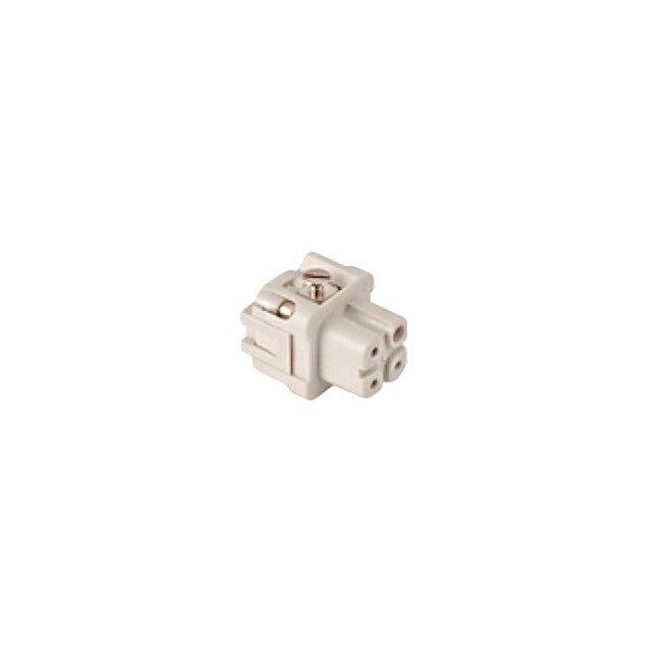 Inserto de terminal de tornillo Molex Gwconnect, hembra, 3 polos, 10A, sin protección de cable (Ag) plateado - 7203.6001.1