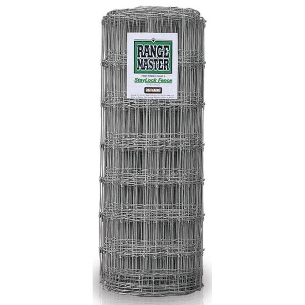 Rangemaster Staylock Fence, 330 ft L, 48 in H, 1212 Gauge, Steel, Galvanized - 6981