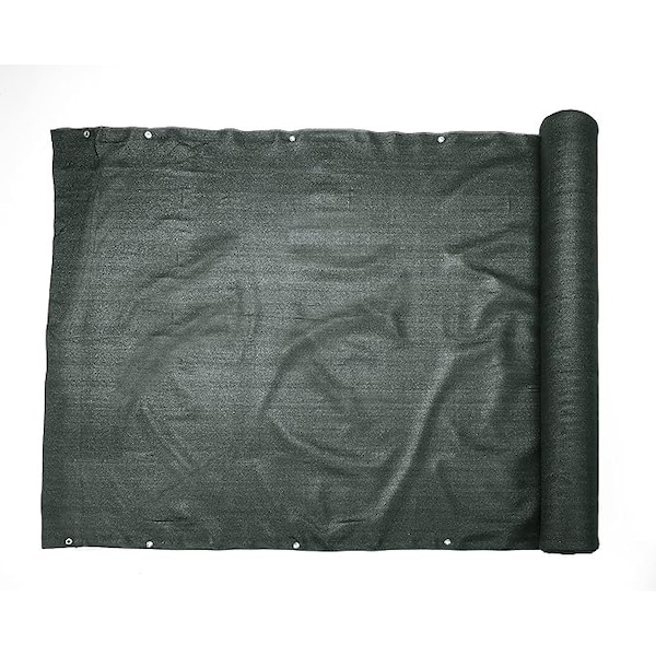 Mutual Industries Privacy Fence with Grommets, Black, 68 in. x 150' - 14899-91-150