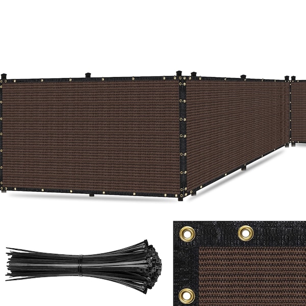 Sealtech Ultra Heavy Duty 200 GSM Privacy Fence Brown6X50 NonRecycled Polyethylene Cable Zip Ties - ST-202-6X50