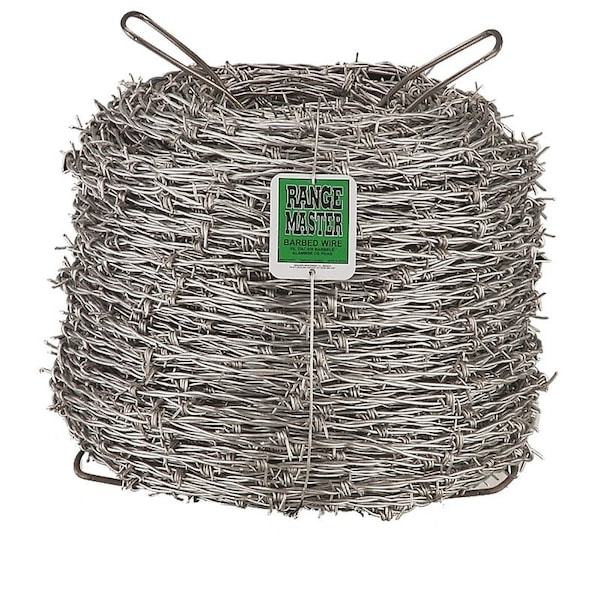 Rangemaster Barbed Wire, 1320 ft L, 1234 Gauge, 5 in Points Spacing, Zinc - 7126