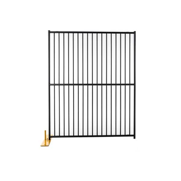 Jewett Cameron Companies Jewett Cameron Perimeter Patrol Euro Style Welded Tube 4 Panel 60"W x 72"H, Black Tiger Textured - RF 0505 EDP