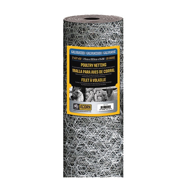 Acorn International Poultry Netting, Galvanzd, 2"x72"x50 ft. - PN27250