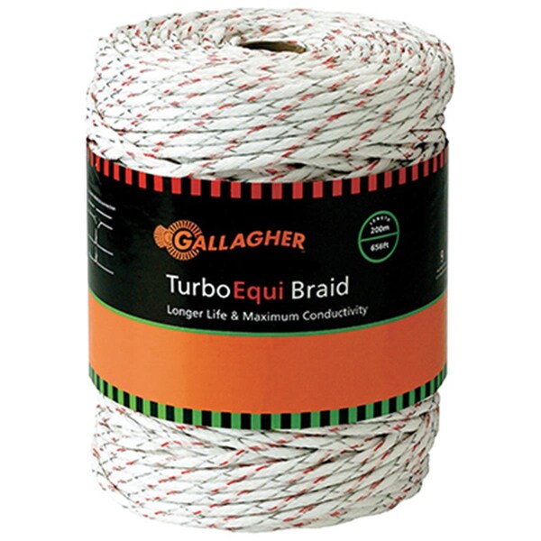 Gallagher G62174 0.13 x 656 ft. Ultra White Turbo Equibraid - GA576530