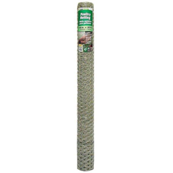 Midwest Airlines Midwest Air  48 in. x 50 ft. 1 in. Mesh Galvanized Poultry Net - MI576669
