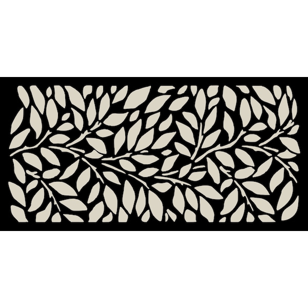 Highlanderhome LaserCut Metal Privacy Fence, TreeLeaves, Black, 48"x72"/Set - TREELEAVES_BLACK_3PCCOMBO