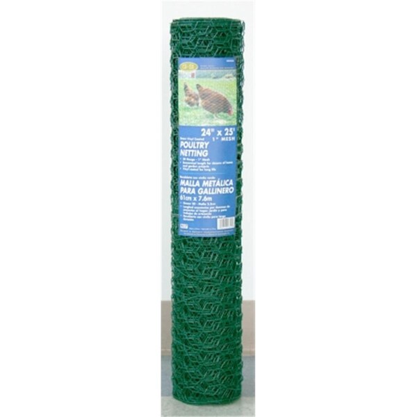 Mat 24in. x 25ft. 1in. Mesh PVC Coated Green Poultry Netting - MA309610