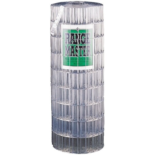 Rangemaster Welded Utility Fence, 100 ft L, 72 in H, 2 x 4 in Mesh, 14 Gauge, Galvanized - 7745