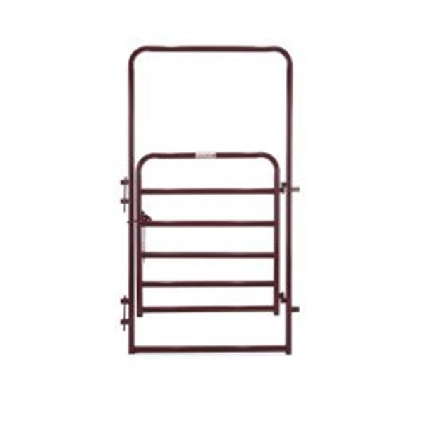 Tarter Extra Heavy-Duty 2 in. Round Tube Walk-Thru Arch Gate - 4 ft., Red - 2WR4