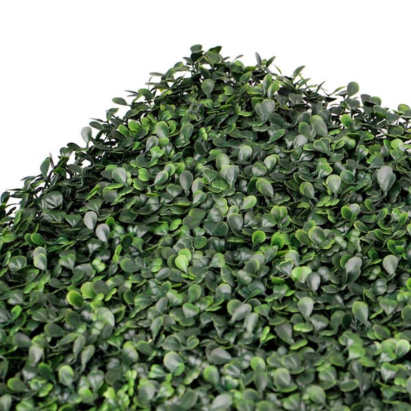 Ejoy 20in x 20in Artificial Boxwood Hedge Greenery Panels, Darkgreen, 12PK - DARKGREEN_1BOX