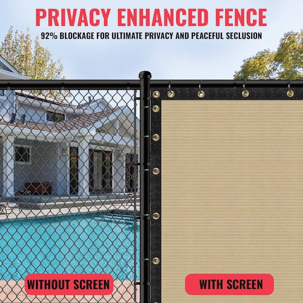 Sealtech Ultra Heavy Duty 200 GSM Privacy Fence Beige8X50 NonRecycled Polyethylene Cable Zip Ties - ST-205-8X50