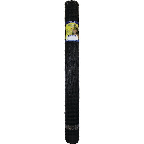 Tenax 7.5 Ft. H. x 100 Ft. L. Polypropylene Deer Fence, Black - 60100109