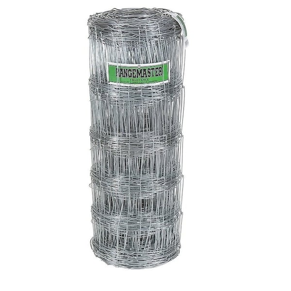 Rangemaster Field Fence, 330 ft L, 32 in H, 12 ga Gauge, Steel, Galvanized - 6654