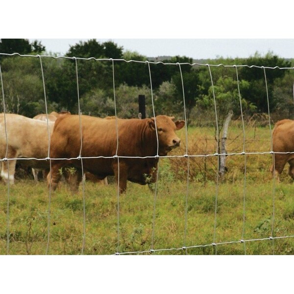 Rangemaster Field Fence, 330 ft L, 32 in H, 12 ga Gauge, Steel, Galvanized - 6654