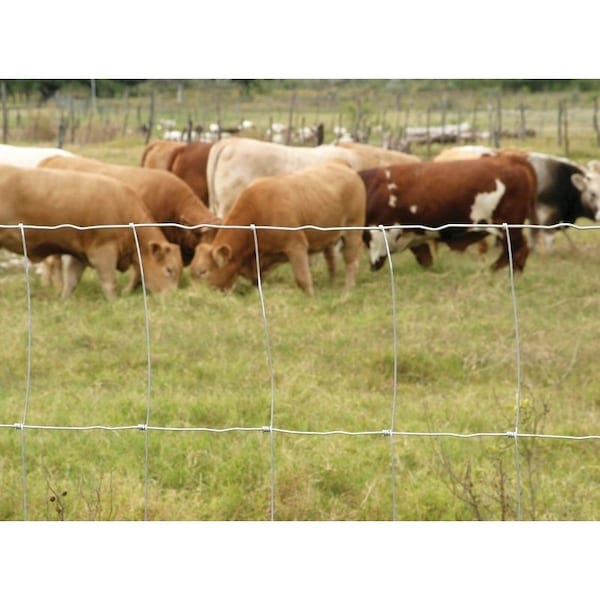 Rangemaster Field Fence, 330 ft L, 32 in H, 12 ga Gauge, Steel, Galvanized - 6654
