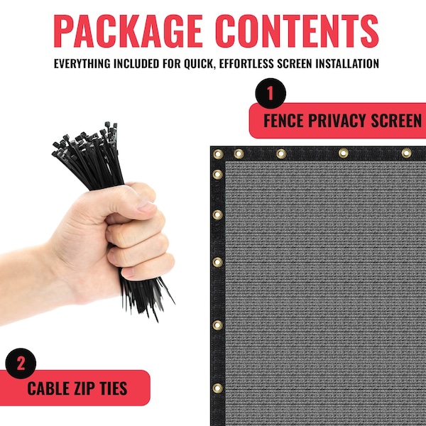 Sealtech Ultra Heavy Duty 200 GSM Privacy Fence Grey5X100 NonRecycled Polyethylene Cable Zip Ties - ST-201-5X100
