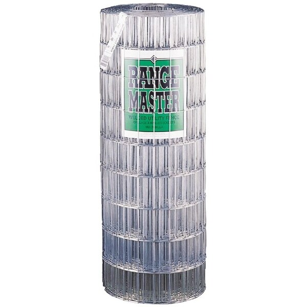 Rangemaster Welded Utility Fence, 100 ft L, 60 in H, 2 x 4 in Mesh, 14 Gauge, Galvanized - 7744