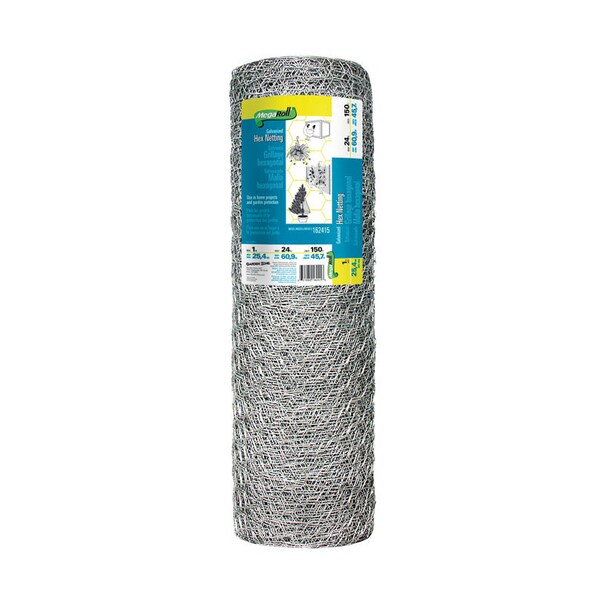 Garden Zone Garden Craft 24 in. H X 150 ft. L Galvanized Steel Poultry Netting 1 in. - 162415
