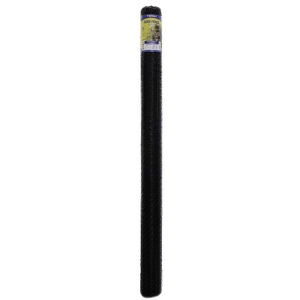 Tenax Deer Fence, 100 ft L, 7-1/2 ft H, 1-7/9 x 1-32/33 in Mesh, Polypropylene, Black - 001096