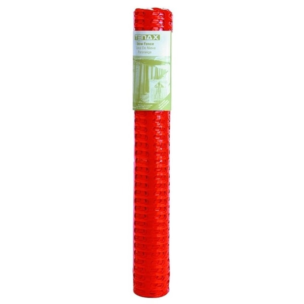 Mutual Industries Snow Guard Fence, 50 ft L, 112 x 234 in Mesh, Plastic, Orange - 14973-50