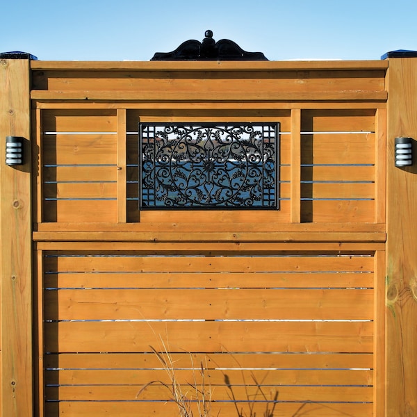 Nuvo Iron RECTANGULAR BLACK CAST ALUMINUM FENCE & GATE INSERT - 15in x 24in - ACW61-EC