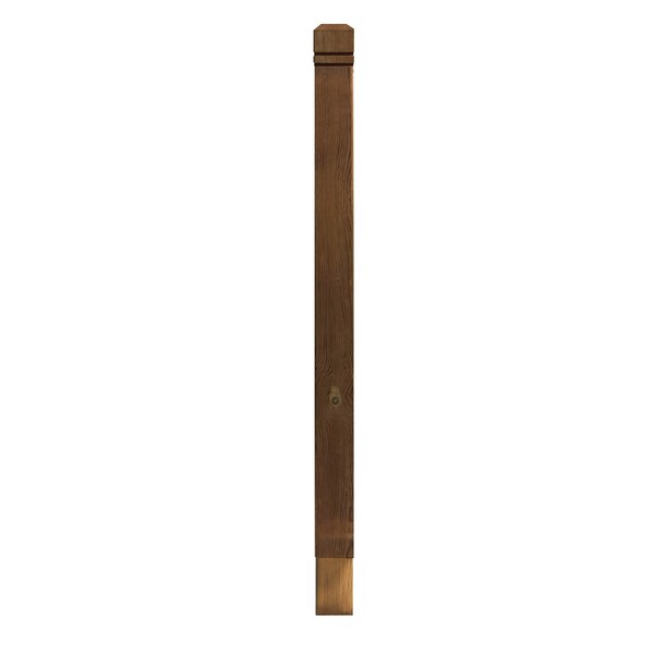 Nuvo Iron Brown Pressure Treated 4in x 4in x 54in Decorative Corner Post - BRTP54