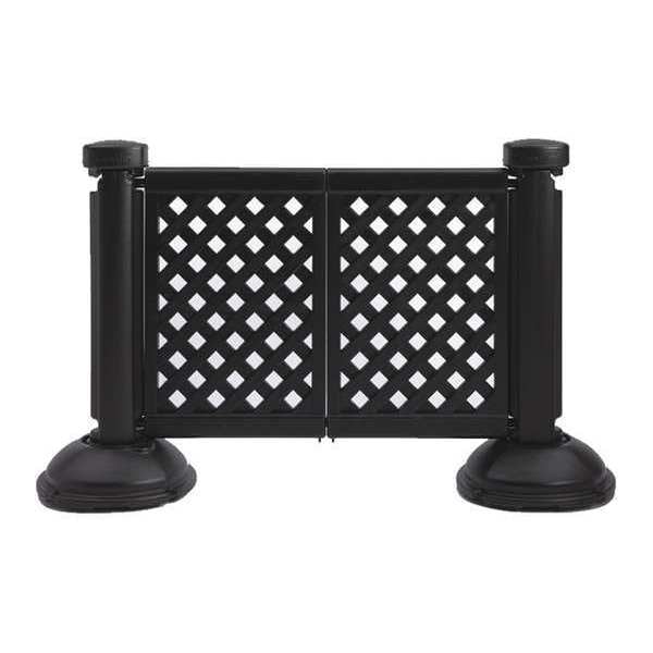 Grosfillex Fence Post and Base, Black, 3 ft. H - US960117