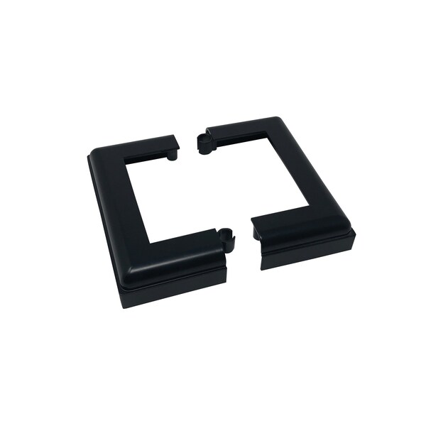 Nuvo Iron BLACK ALUMINUM 4in x 4in POST BASE COVER - ADPBS4