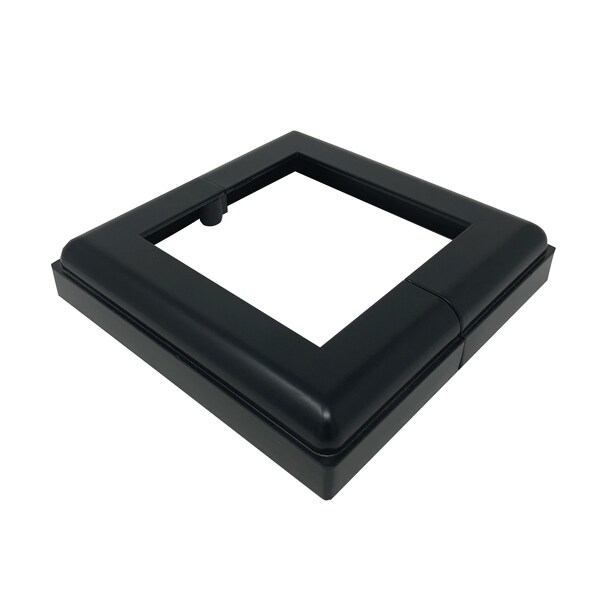 Nuvo Iron BLACK ALUMINUM 4in x 4in POST BASE COVER - ADPBS4