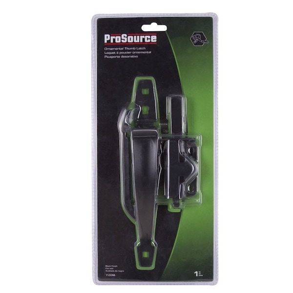 Prosource Thumb Latch, 5/8 in Bolt Head, 6 in L Bolt, Steel, Powder-Coated - 33122PKB-PS