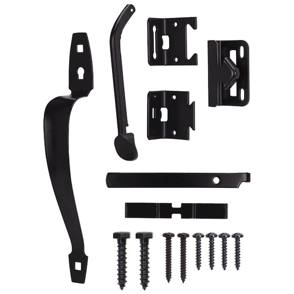 Prosource Thumb Latch, 5/8 in Bolt Head, 6 in L Bolt, Steel, Powder-Coated - 33122PKB-PS