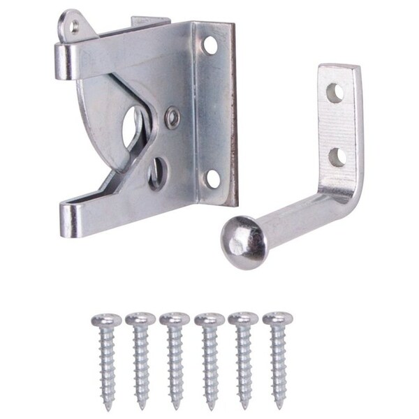 Prosource Gate Latch, 3/8 in Bolt Head, 2 in L Bolt, Steel, Zinc - 33199ZCX-PS