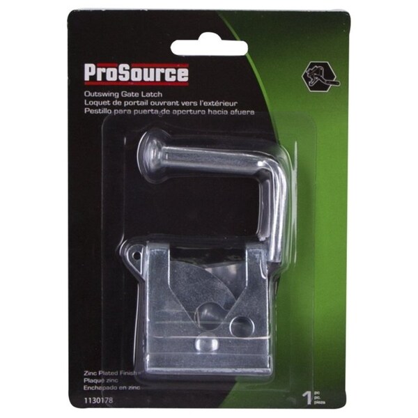 Prosource Gate Latch, 3/8 in Bolt Head, 2 in L Bolt, Steel, Zinc - 33199ZCX-PS