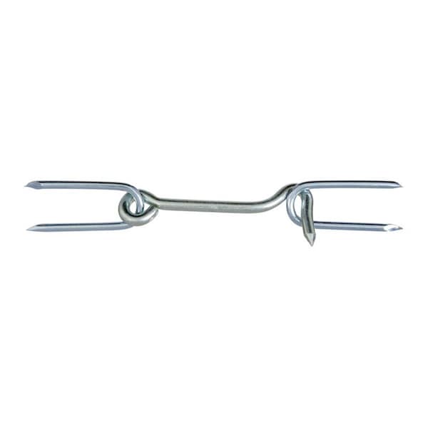 Homecare Products 4 in. Gate Steel Hook with Staples - Zinc Plated - HO3311826