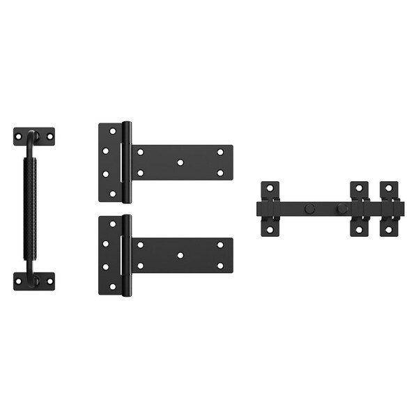 National Hardware Industrial Gate Kit, Steel, Black, 4-Piece - N166-036
