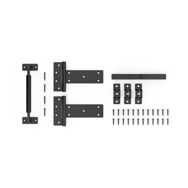 National Hardware Industrial Gate Kit, Steel, Black, 4-Piece - N166-036