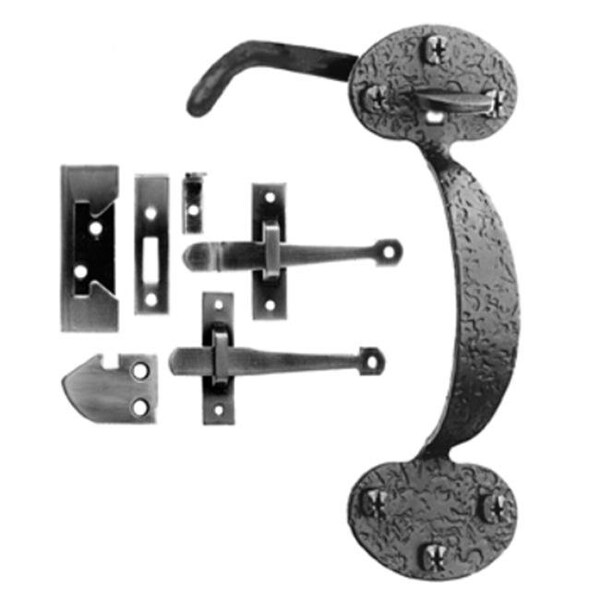 Acorn Mfg Acorn RTHBR Bean Thumb Latch Combo Black Iron Set - RTHBR