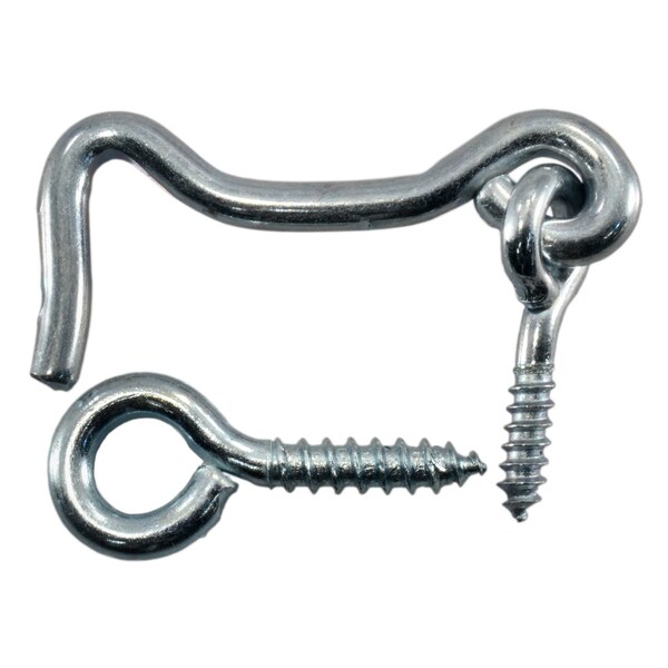 Midwest Fastener 5/32" x 1-1/2" Zinc Plated Steel Gate Hooks & Eyes 100PK - 51026