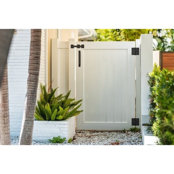 National Hardware Modern Gate Kit, Steel, Black, 4-Piece - N166-026