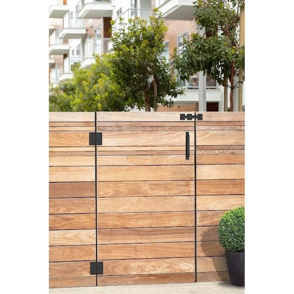 National Hardware Modern Gate Kit, Steel, Black, 4-Piece - N166-026